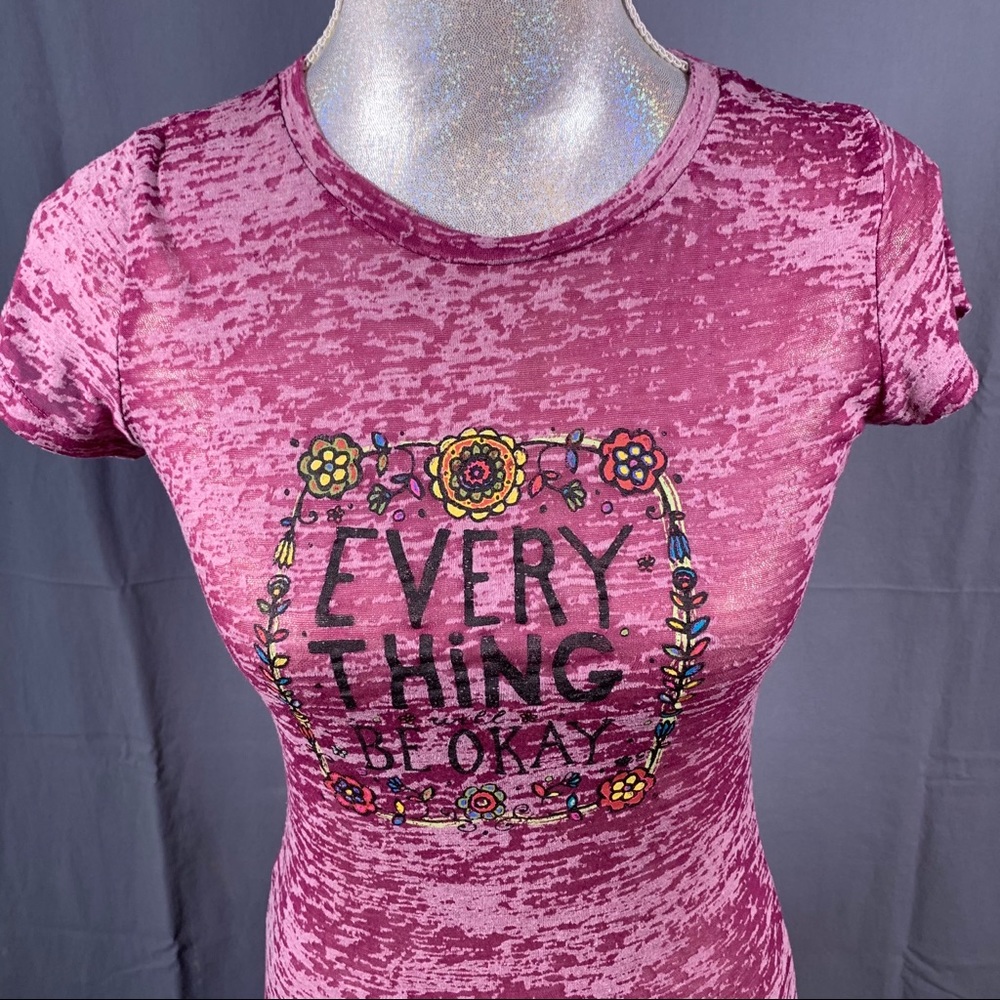 NEW Natural Life Purple Boho Burnout Tee (S) - Picture 5 of 13
